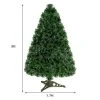 Costway 3Ft Pre-Lit Fiber Optic PVC Christmas Tree Tabletop Plastic