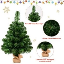 Costway 2Ft Season Decoration PVC Artificial Small Christmas Tree -Christmas Trees Sales Store unnamed file 5185