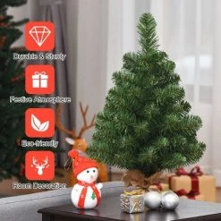 Costway 2Ft Season Decoration PVC Artificial Small Christmas Tree -Christmas Trees Sales Store unnamed file 5186