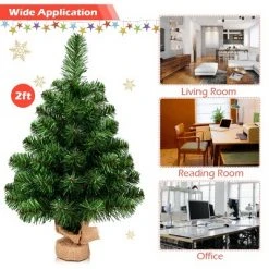 Costway 2Ft Season Decoration PVC Artificial Small Christmas Tree -Christmas Trees Sales Store unnamed file 5187
