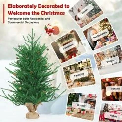 Costway 36''Christmas Tree Artificial Unlit 30 Pine Cones Burlap Base 11 Costway 36''Christmas Tree Artificial Unlit 30 Pine Cones Burlap Base -Christmas Trees Sales Store unnamed file 5226