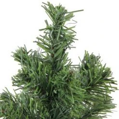 Northlight 12" Mini Canadian Pine Full Artificial Christmas Tree in Faux Wood Base - Unlit