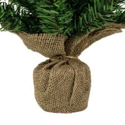 Northlight 18" Unlit Artificial Christmas Tree Mixed Green Pine in Burlap Base -Christmas Trees Sales Store unnamed file 5247