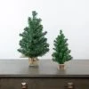 Northlight 15" Alpine Slim Artificial Christmas Tree with Wood Base - Unlit