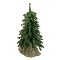 Northlight 12" Potted Downswept Mini Village Pine Medium Artificial Christmas Tree - Unlit