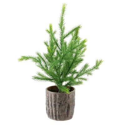 Northlight 1' Unlit Artificial Christmas Tree Pine In Faux Wooden Pot 1 Northlight 1' Unlit Artificial Christmas Tree Pine In Faux Wooden Pot