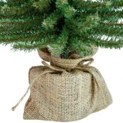 Northlight 18" Potted Downswept Mini Village Pine Medium Artificial Christmas Tree, Unlit -Christmas Trees Sales Store unnamed file 5313