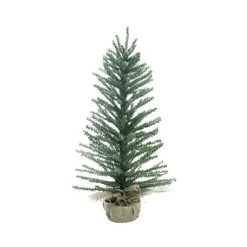 Northlight 24" Medium Traditional Green Mini Pine Artificial Christmas Tree in Burlap Sack - Unlit