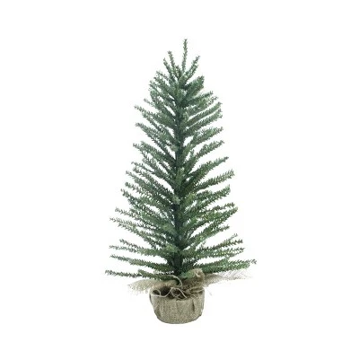 Northlight 24" Medium Traditional Green Mini Pine Artificial Christmas Tree in Burlap Sack - Unlit 1 Northlight 24" Medium Traditional Green Mini Pine Artificial Christmas Tree in Burlap Sack - Unlit