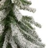 Northlight 18" Potted Flocked Downswept Mini Village Pine Medium Artificial Christmas Tree - Unlit
