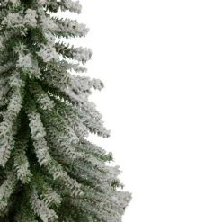 Northlight 18" Potted Flocked Downswept Mini Village Pine Medium Artificial Christmas Tree - Unlit -Christmas Trees Sales Store unnamed file 5380