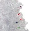 Northlight 2' Pre-Lit Medium White Iridescent Pine Artificial Christmas Tree - Multicolor Lights