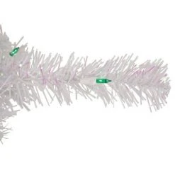 Northlight 2' Lighted Rockport White Pine Artificial Christmas Tree, Green Lights