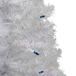 Northlight 2' Pre-Lit White Pine Artificial Christmas Tree - Blue Lights