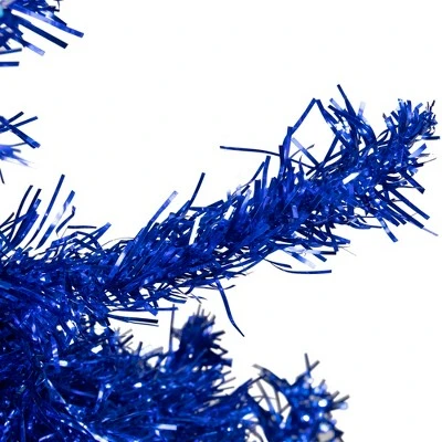 Northlight 4' Blue Artificial Tinsel Christmas Tree, Unlit 1 Northlight 4' Blue Artificial Tinsel Christmas Tree, Unlit