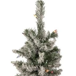 Northlight 3' Prelit Artificial Christmas Tree Medium Heavily Flocked - Multicolor Lights -Christmas Trees Sales Store unnamed file 5442