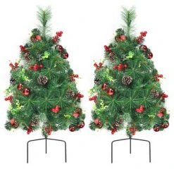 Costway Set of 2 24in Battery Powered Pre-lit Pathway Christmas Trees Outdoor Decoration 15 Costway Set of 2 24in Battery Powered Pre-lit Pathway Christmas Trees Outdoor Decoration -Christmas Trees Sales Store unnamed file 5456