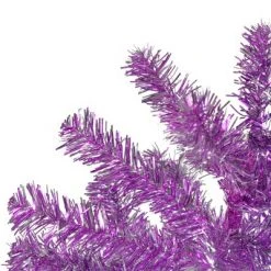 Northlight 3' Metallic Purple Tinsel Artificial Christmas Tree - Unlit