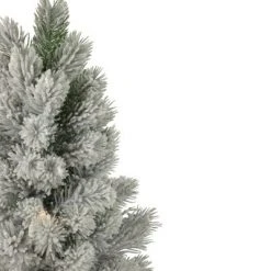 Northlight 16" LED Lighted Mini Frosted Pine Christmas Tree in Cement Base -Christmas Trees Sales Store unnamed file 5484