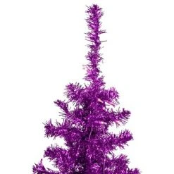 Northlight 4' Pre-Lit Purple Artificial Tinsel Christmas Tree, Clear Lights -Christmas Trees Sales Store unnamed file 5509