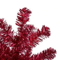 Northlight 3' Metallic Red Tinsel Artificial Christmas Tree - Unlit