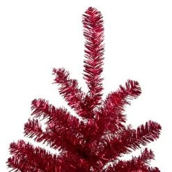 Northlight 3' Metallic Red Tinsel Artificial Christmas Tree - Unlit -Christmas Trees Sales Store unnamed file 5532
