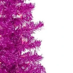 Northlight 4' Pre-Lit Pink Artificial Tinsel Christmas Tree, Clear Lights -Christmas Trees Sales Store unnamed file 5549