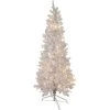 Northlight 3' Pre-Lit Woodbury White Pine Slim Artificial Christmas Tree, Clear Lights