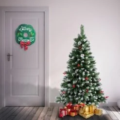 National Tree Company Unlit Cullen Hinged Artificial Christmas Tree with Berries & Pinecones