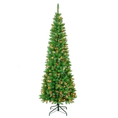 National Tree Company Pre-Lit Pencil Rowan Hinged Artificial Christmas Tree Multicolor Lights 5 National Tree Company Pre-Lit Pencil Rowan Hinged Artificial Christmas Tree Multicolor Lights - Image 5