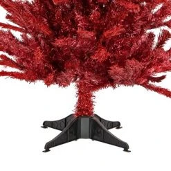 National Tree Company 4 Foot Full Bodied Flocked Unlit Colorful Celebration Artificial Christmas Tree with 311 Branch Tips, & Metal Stand, Red -Christmas Trees Sales Store unnamed file 5593