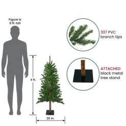 Northlight 4' Alpine Artificial Christmas Tree - Unlit