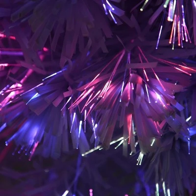 HOMCOM Pre-Lit Douglas Fir Tabletop Artificial Christmas Tree with 85 Branches and Fiber Optic LED Lights 32" Tall 4 HOMCOM Pre-Lit Douglas Fir Tabletop Artificial Christmas Tree with 85 Branches and Fiber Optic LED Lights 32" Tall - Image 4