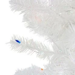 Northlight 4' Pre-Lit White Pine Slim Artificial Christmas Tree - Multi Lights