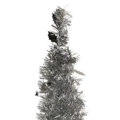 Northlight 6' Silver Tinsel Pop-Up Artificial Christmas Tree, Unlit -Christmas Trees Sales Store unnamed file 5655