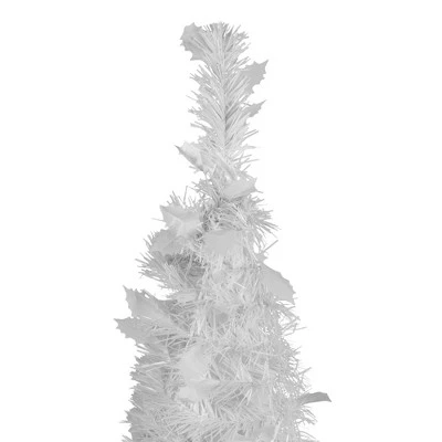 Northlight 6' White Tinsel Pop-Up Artificial Christmas Tree, Unlit 3 Northlight 6' White Tinsel Pop-Up Artificial Christmas Tree, Unlit - Image 3