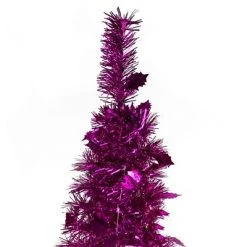 Northlight 6' Pink Tinsel Pop-Up Artificial Christmas Tree, Unlit -Christmas Trees Sales Store unnamed file 5670