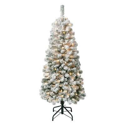 National Tree Company Pre-Lit Medium Flocked Acacia Hinged Artificial Christmas Tree Clear Lights 3 National Tree Company Pre-Lit Medium Flocked Acacia Hinged Artificial Christmas Tree Clear Lights - Image 3