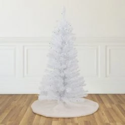 Northlight 4' Pre-lit Rockport White Pine Artificial Christmas Tree, Green Lights