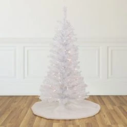 Northlight 4' Pre-lit Rockport White Pine Artificial Christmas Tree, Clear Lights
