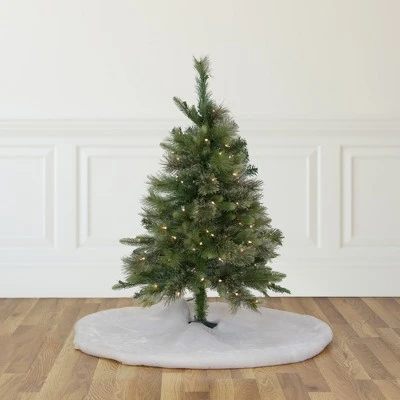 Northlight 3' Pre-Lit Kingston Cashmere Pine Full Artificial Christmas Tree, Clear Lights 1 Northlight 3' Pre-Lit Kingston Cashmere Pine Full Artificial Christmas Tree, Clear Lights