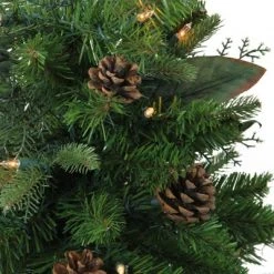 Northlight 2.5' Pre-Lit Mixed Winter Pine Artificial Christmas Tree - Clear Lights
