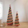 Northlight 4' Pre-Lit Rainbow Tinsel Pop-Up Artificial Christmas Tree, Clear Lights