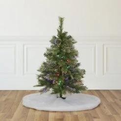 Northlight 3' Pre-Lit Kingston Cashmere Pine Full Artificial Christmas Tree, Multi LED Lights