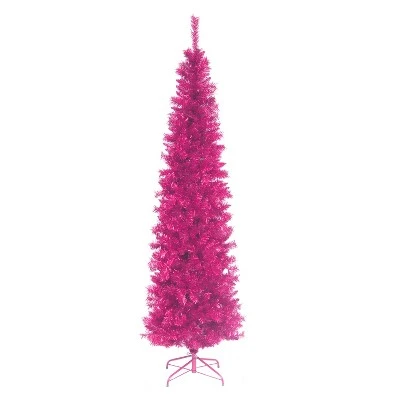 National Tree Company 6 Foot Unlit Pink Holiday Tinsel Christmas Tree Bundle with Twinkly Smart Decorations Custom 250 Bulb LED RGB+W String Lights 1 National Tree Company 6 Foot Unlit Pink Holiday Tinsel Christmas Tree Bundle with Twinkly Smart Decorations Custom 250 Bulb LED RGB+W String Lights
