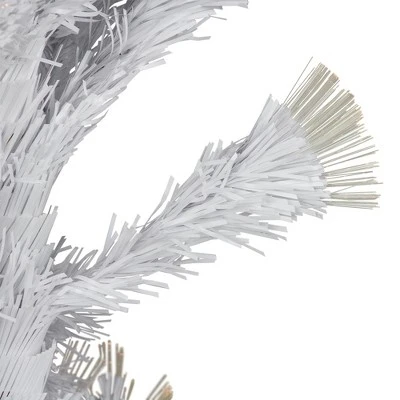 Northlight 3' Pre-Lit White Fiber Optic Artificial Christmas Tree, Warm White Lights 2 Northlight 3' Pre-Lit White Fiber Optic Artificial Christmas Tree, Warm White Lights - Image 2