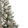 Northlight 4' Pre-Lit Flocked Pine Slim Artificial Christmas Tree, Clear Lights