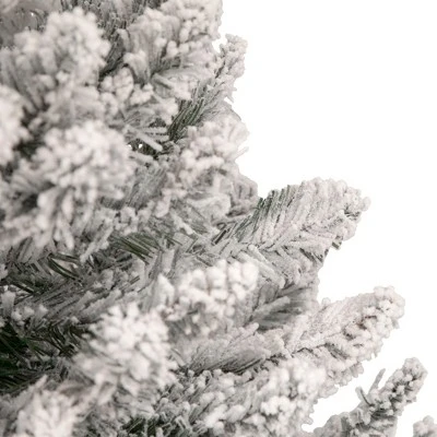 Northlight 6' Flocked North River Pine Pencil Artificial Christmas Tree, Unlit 2 Northlight 6' Flocked North River Pine Pencil Artificial Christmas Tree, Unlit - Image 2