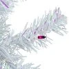 Northlight 3' Pre-lit Rockport White Pine Artificial Christmas Tree, Purple Lights