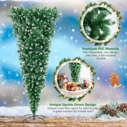 Costway 7.5FT Pre-Lit Snowy Upside Down Christmas Tree 1100 Tips w/ 400 Lights & 8 Modes 14 Costway 7.5FT Pre-Lit Snowy Upside Down Christmas Tree 1100 Tips w/ 400 Lights & 8 Modes -Christmas Trees Sales Store unnamed file 5957